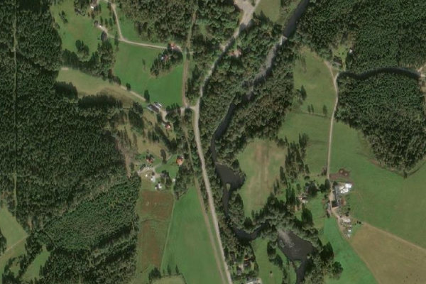 Satellite image of the area around Ätran – Holmåkra