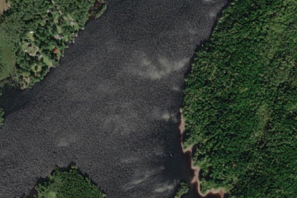 Satellite image of the area around Frisjön