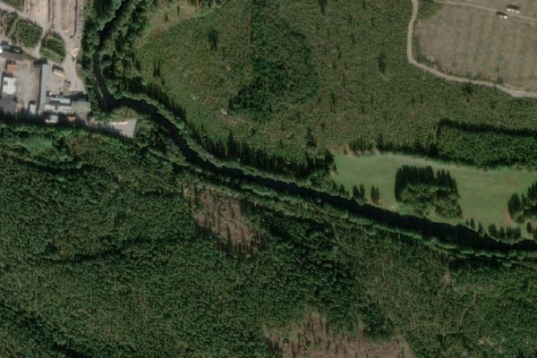 Satellite image of the area around Emån – Hultsfred