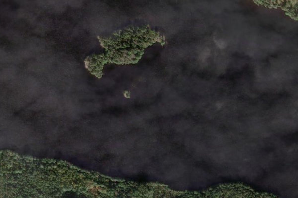 Satellite image of the area around Hjorten