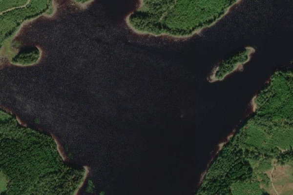 Satellite image of the area around Vismen