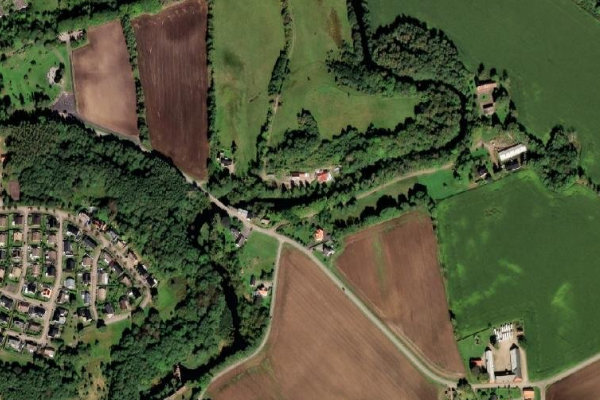 Satellite image of the area around Fylleån – Snöstorp