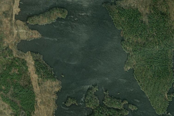 Satellite image of the area around Krokfjorden