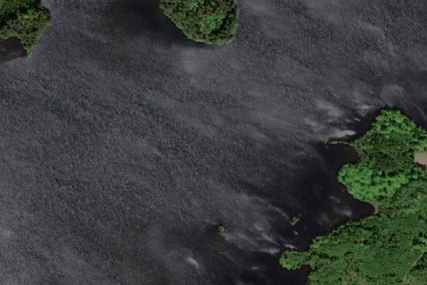 Satellite image of the area around Värsjön
