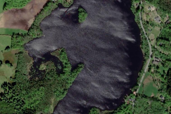 Satellite image of the area around Bälingesjön