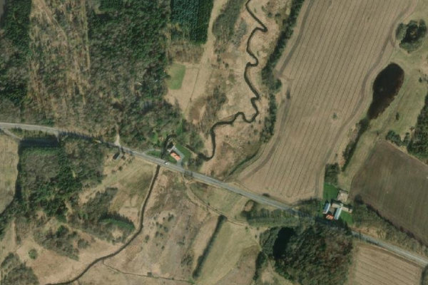 Satellite image of the area around Jordbro Å