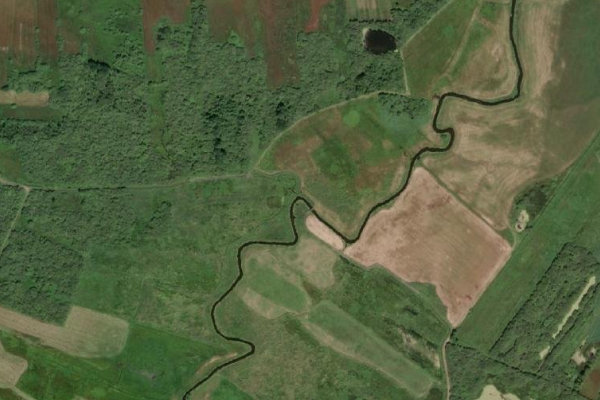 Satellite image of the area around Gudenå 6