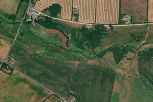 Satellite image of the area around Lydum Å