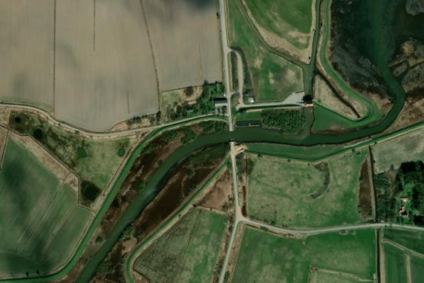 Satellite image of the area around Vidå