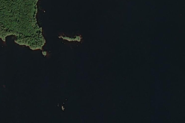 Satellite image of the area around Aurejärvi