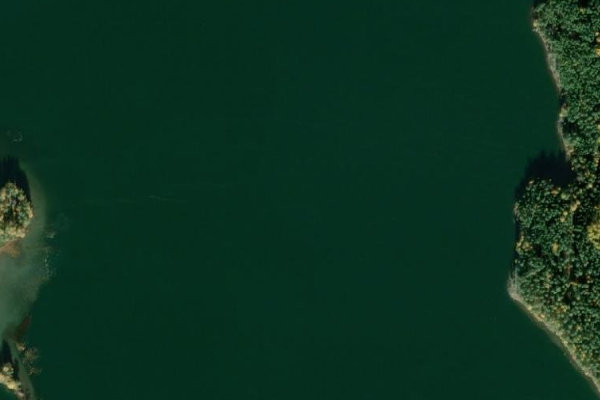 Satellite image of the area around Iso Valkjärvi