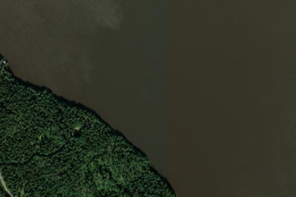 Satellite image of the area around Sahajärvi