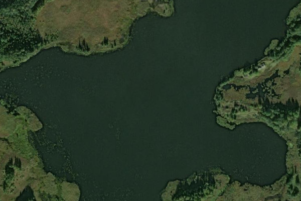 Satellite image of the area around Lūkumītis