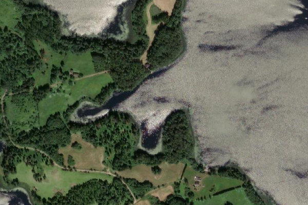 Satellite image of the area around Ārdavs