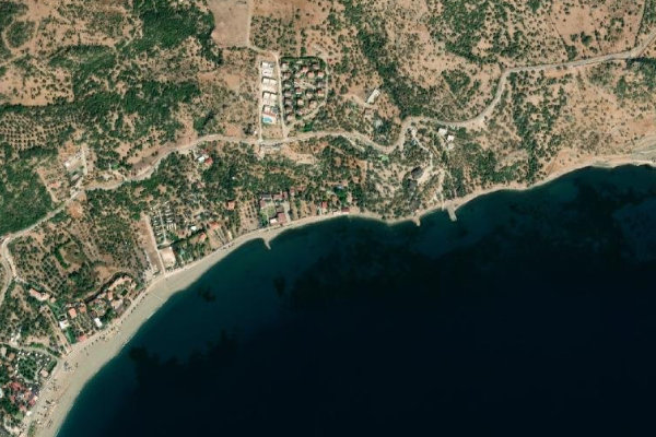 Satellite image of the area around Kadırga Koyu Sahili