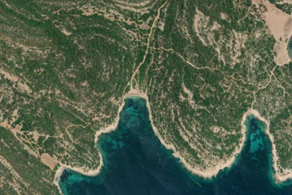 Satellite image of the area around uzbaş