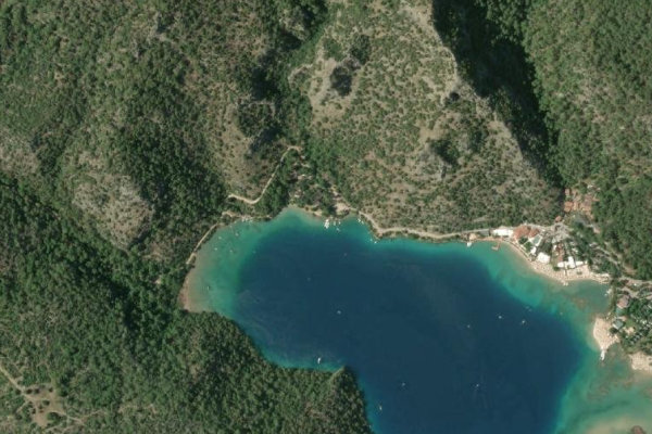 Satellite image of the area around Sun City Beach