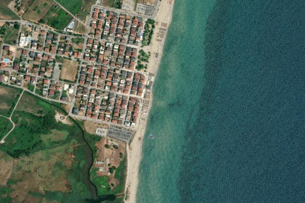 Satellite image of the area around Olympic Beach