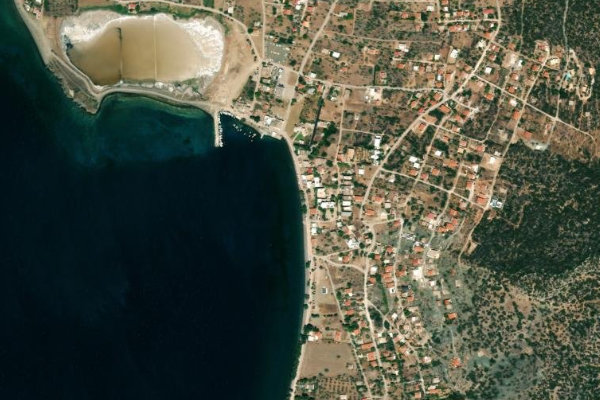 Satellite image of the area around Alykí