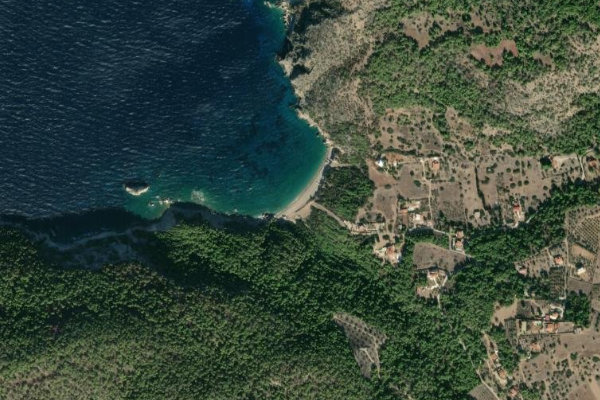 Satellite image of the area around Skalosiá
