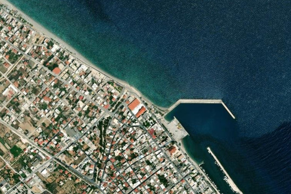 Satellite image of the area around Kiáto