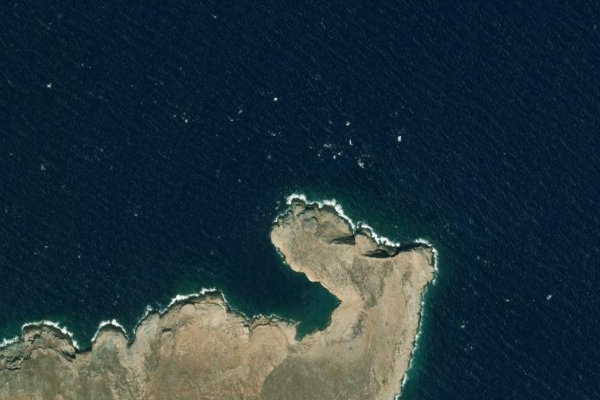 Satellite image of the area around Ákra Katakéfalos
