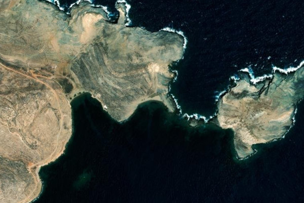 Satellite image of the area around Kavalourkó