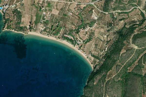 Satellite image of the area around Loutsa