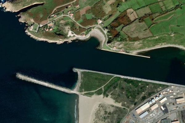 Imagen de satélite del entorno de Ría de Avilés
