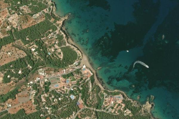 Imagen de satélite del entorno de Eivissa · sector de desembocadura
