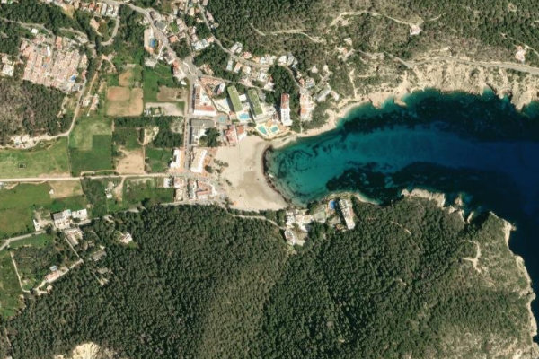 Imagen de satélite del entorno de Canal de sa Gravada