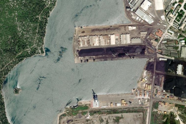 Imagen de satélite del entorno de Ploče