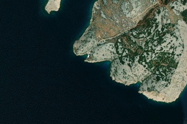 Imagen de satélite del entorno de Čačići