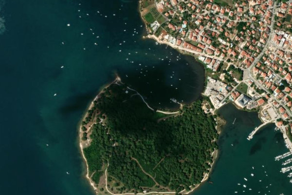 Imagen de satélite del entorno de Vižula