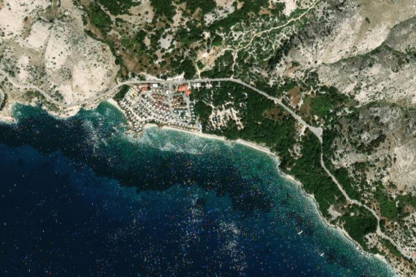 Imagen de satélite del entorno de Stara Baška