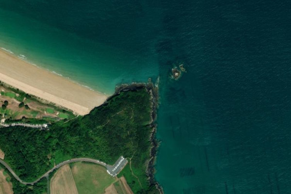 Imagen de satélite del entorno de Pointe du Bay