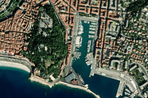 Imagen de satélite del entorno de Darse Lunel
