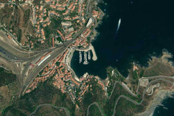 Imagen de satélite del entorno de Port Cerbère