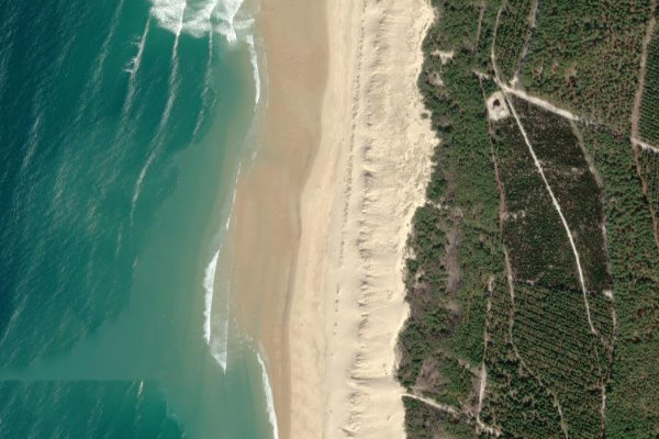 Imagen de satélite del entorno de Plage Carcans
