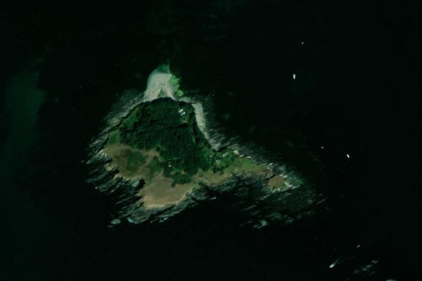 Imagen de satélite del entorno de Jetty Beach