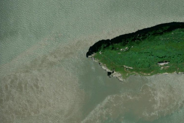 Imagen de satélite del entorno de Rudder Rock