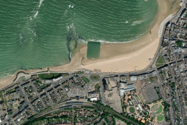 Imagen de satélite del entorno de Margate Beach