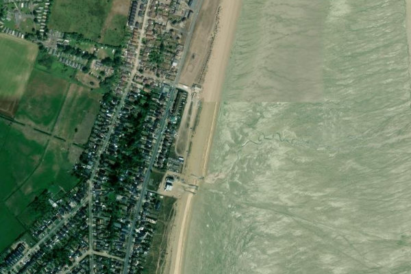 Imagen de satélite del entorno de Romney Sands