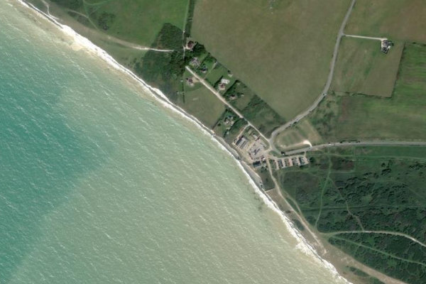 Imagen de satélite del entorno de Birling Gap Beach