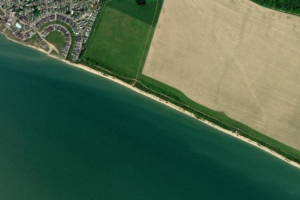 Imagen de satélite del entorno de Brownwich Beach