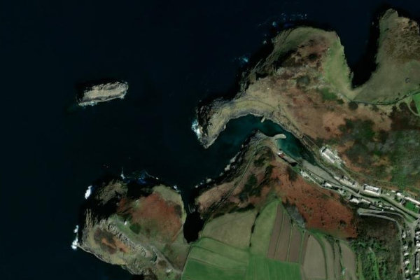 Imagen de satélite del entorno de Boscastle Harbour