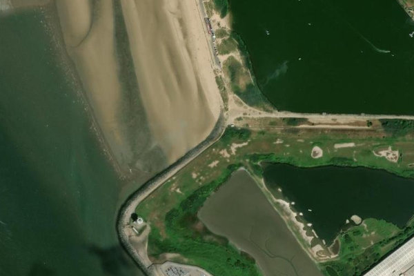 Imagen de satélite del entorno de Crosby Beach
