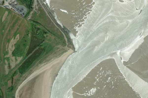 Imagen de satélite del entorno de Hodbarrow Pier