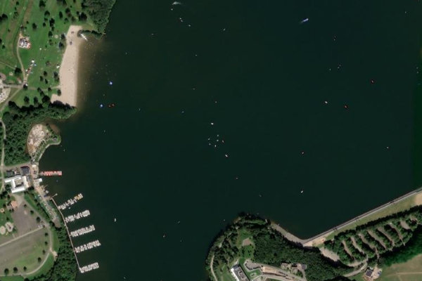 Imagen de satélite del entorno de Bostalsee