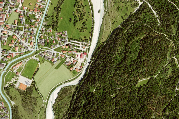 Imagen de satélite del entorno de Isar (Krün)